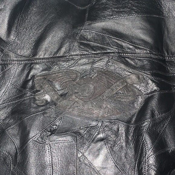 Vintage Black Leather Jacket - Picture 3 of 9